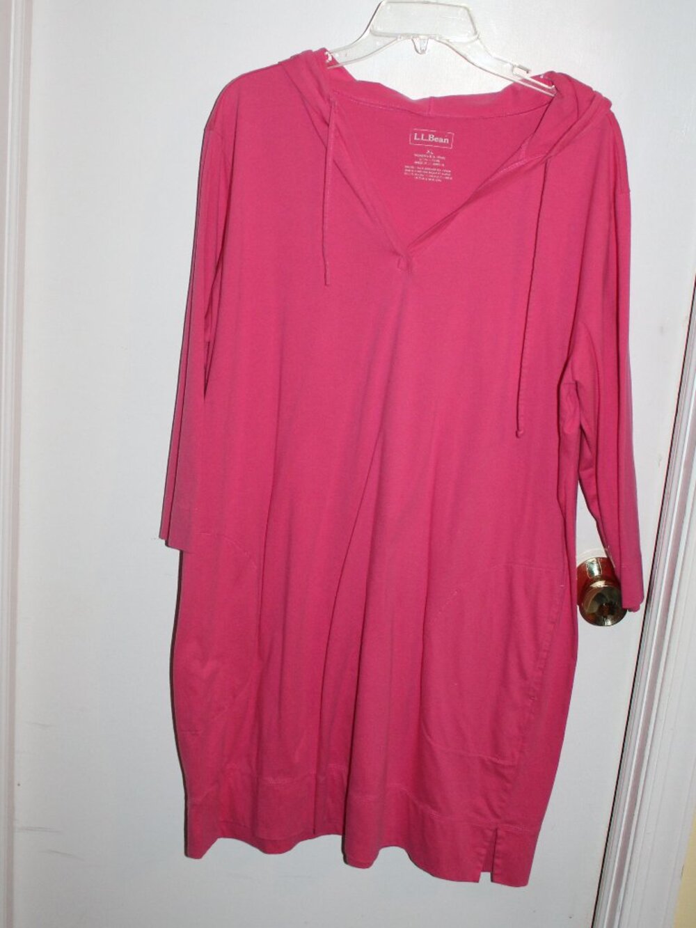 LL Bean Women's Sand Beach Cover-Up, Hooded Tunic - Size XL